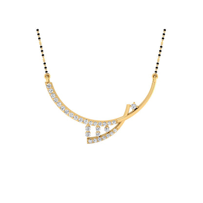 0.32  Carat Round Cut Lab-Grown Diamond Certified Mangalsutra