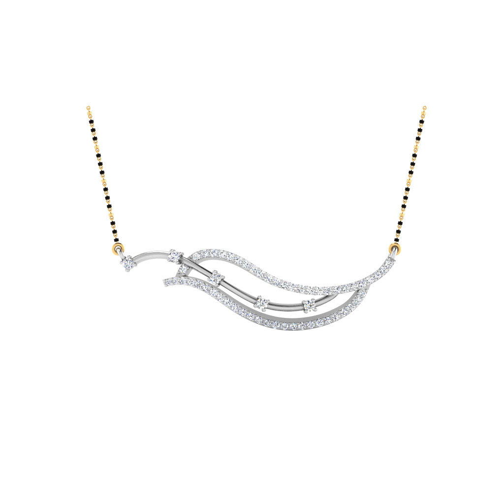 0.43  Carat Round Cut Lab-Grown Diamond Certified Mangalsutra
