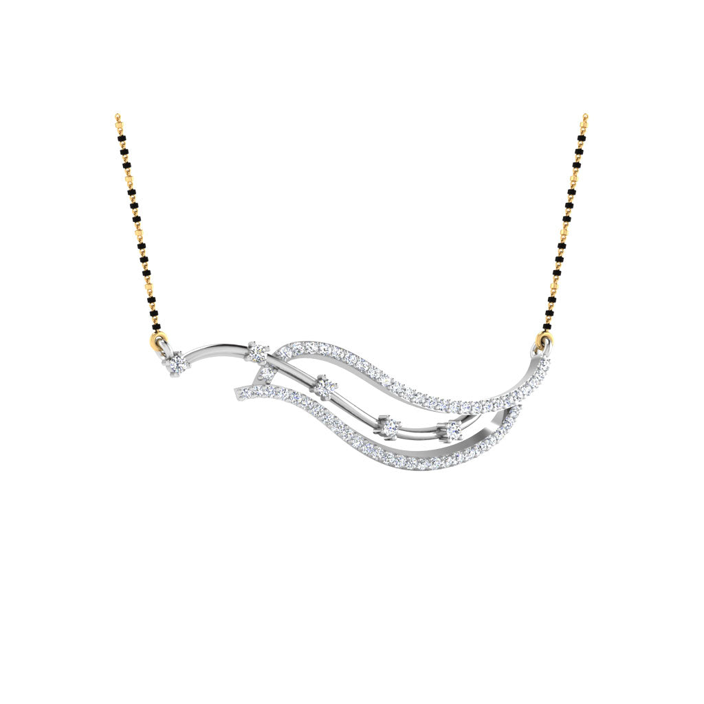 0.43  Carat Round Cut Lab-Grown Diamond Certified Mangalsutra
