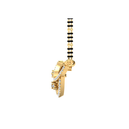 0.43  Carat Round Cut Lab-Grown Diamond Certified Mangalsutra