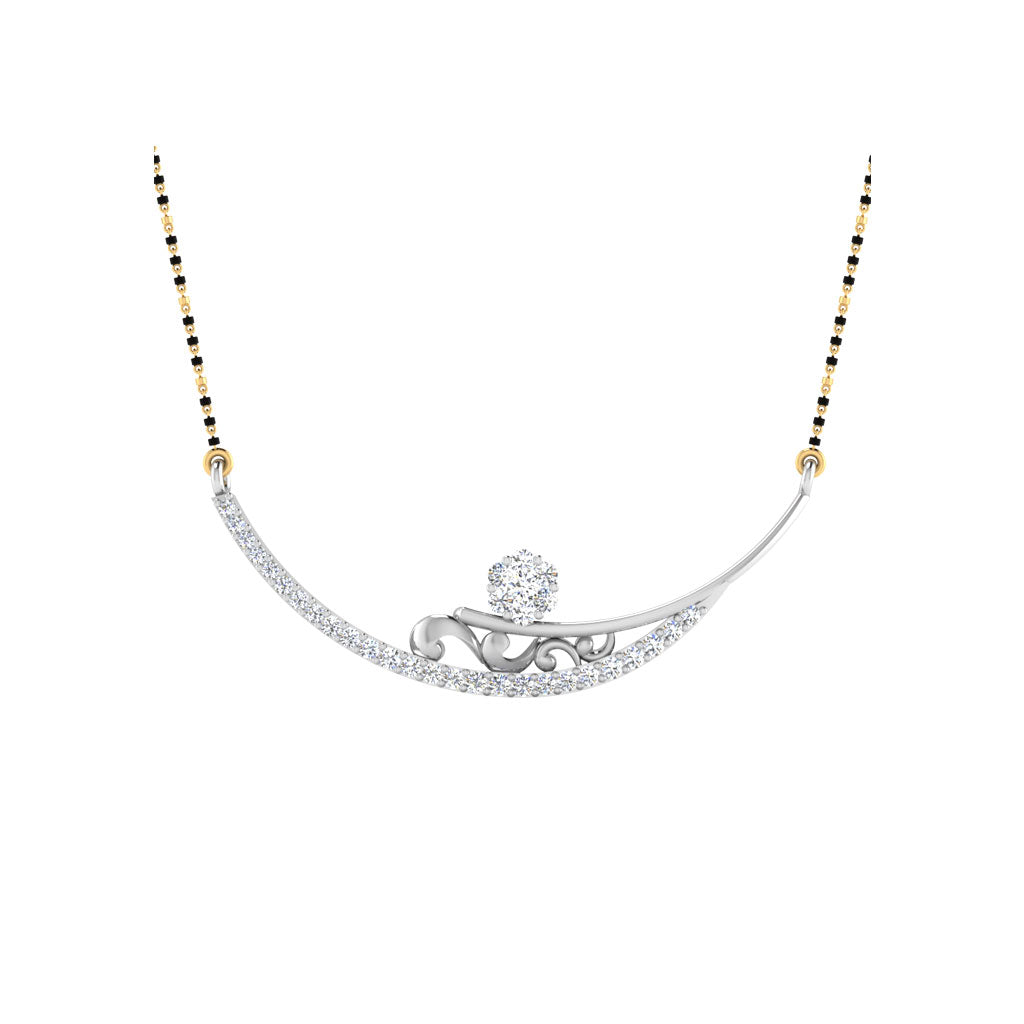 0.33  Carat Round Cut Lab-Grown Diamond Certified Mangalsutra