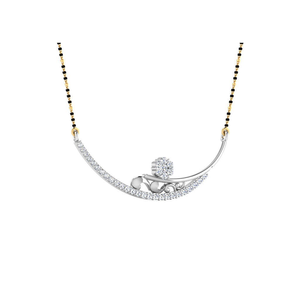 0.33  Carat Round Cut Lab-Grown Diamond Certified Mangalsutra