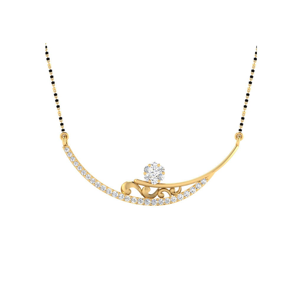 0.33  Carat Round Cut Lab-Grown Diamond Certified Mangalsutra