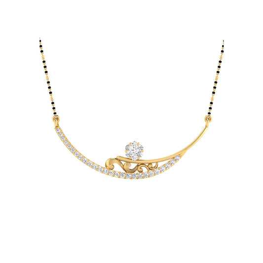 0.33  Carat Round Cut Lab-Grown Diamond Certified Mangalsutra