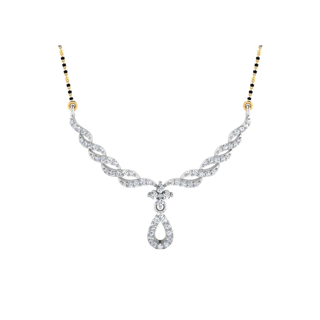 0.33 Carat Round Cut Lab-Grown Diamond Certified Mangalsutra