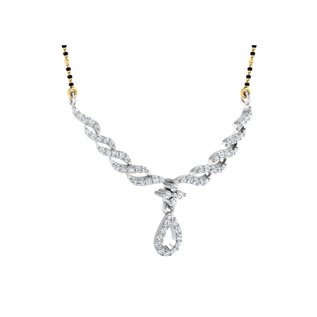 0.33 Carat Round Cut Lab-Grown Diamond Certified Mangalsutra