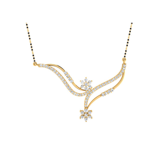 0.60 Carat Round Cut Lab-Grown Diamond Certified Mangalsutra