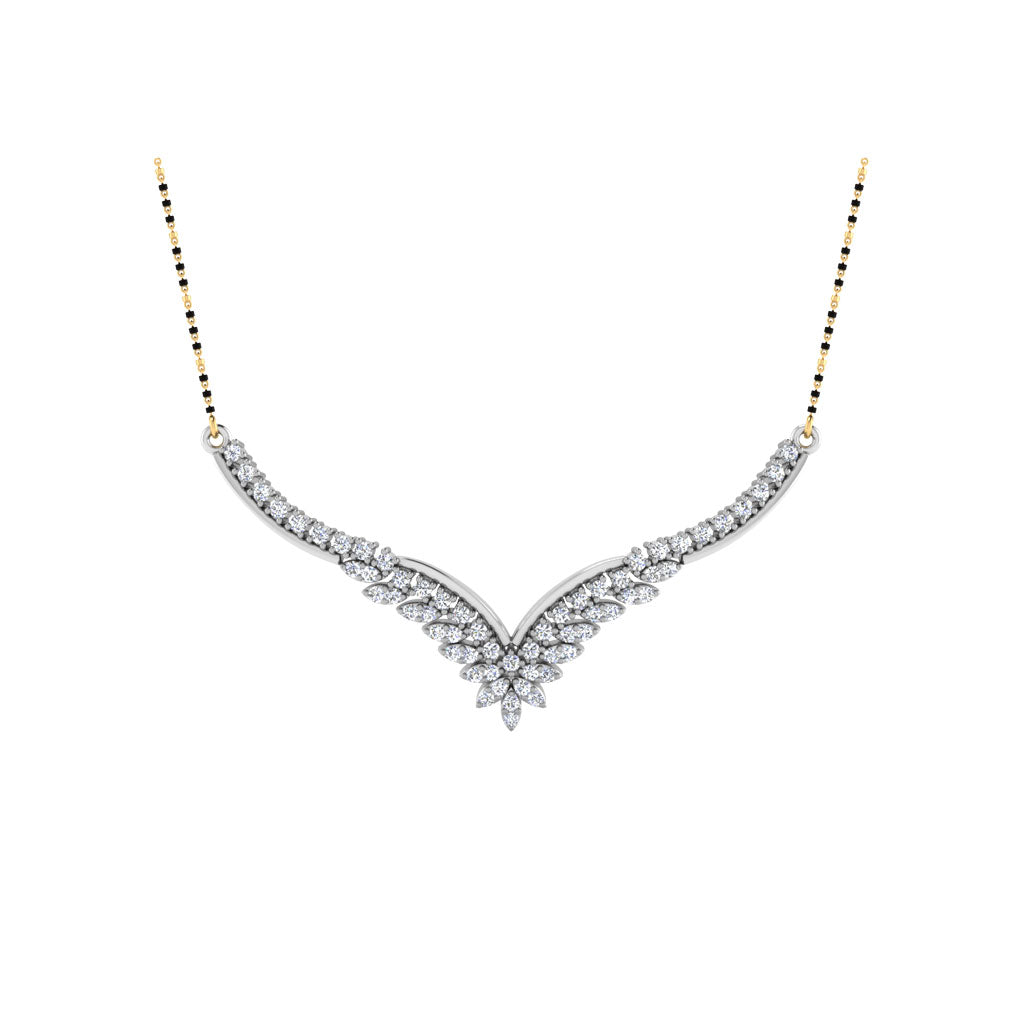 0.57 Carat Round Cut Lab-Grown Diamond Certified Mangalsutra