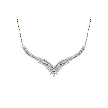 0.57 Carat Round Cut Lab-Grown Diamond Certified Mangalsutra