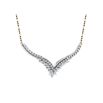 0.57 Carat Round Cut Lab-Grown Diamond Certified Mangalsutra