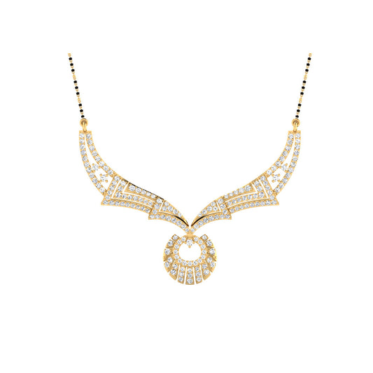 0.98 Carat Round Cut Lab-Grown Diamond Certified Mangalsutra In