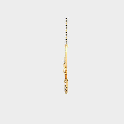 Radiant Yellow Gold Diamond Mangalsutra Featuring Certified Lab-Grown Brilliance