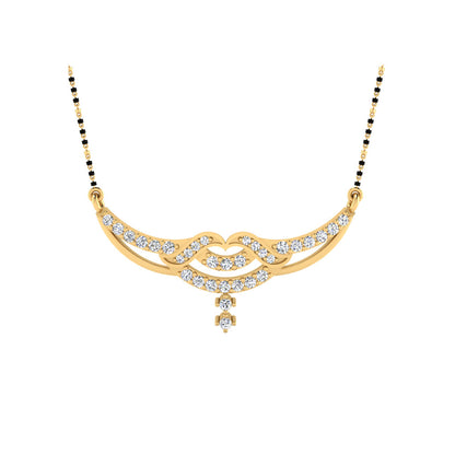 0.35  Carat Round Cut Lab-Grown Diamond Certified Mangalsutra