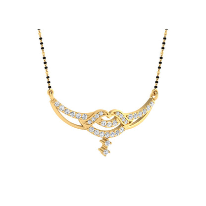 0.35  Carat Round Cut Lab-Grown Diamond Certified Mangalsutra