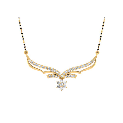 0.34 Carat Round Cut Lab-Grown Diamond Certified Mangalsutra In