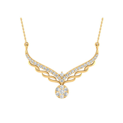 0.35 Carat Round Cut Lab-Grown Diamond Certified Mangalsutra In