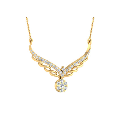 0.35 Carat Round Cut Lab-Grown Diamond Certified Mangalsutra In