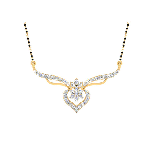0.38 Carat Round Cut Lab-Grown Diamond Certified Mangalsutra In