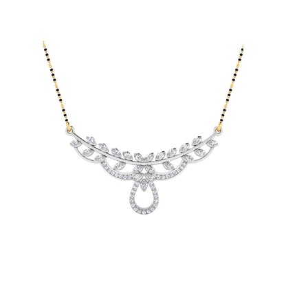 0.40 Carat Round Cut Lab-Grown Diamond Certified Mangalsutra In