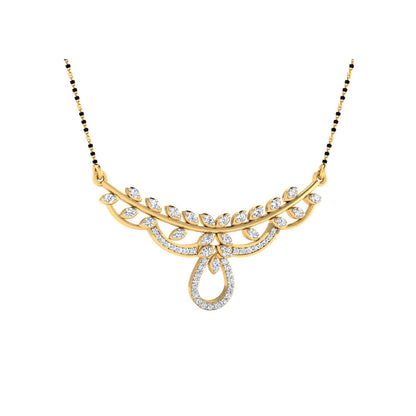 0.40 Carat Round Cut Lab-Grown Diamond Certified Mangalsutra In
