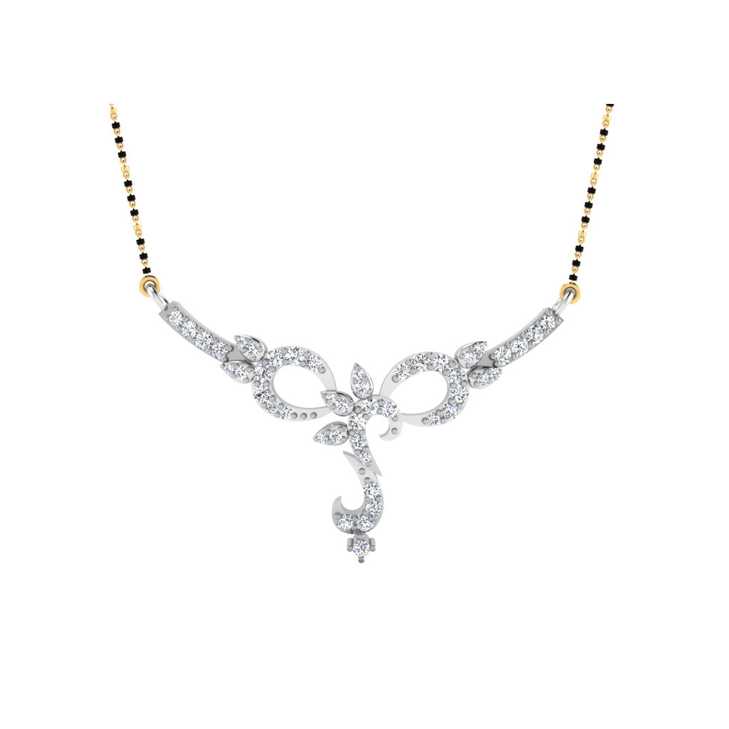 0.47  Carat Round Cut Lab-Grown Diamond Certified Mangalsutra In