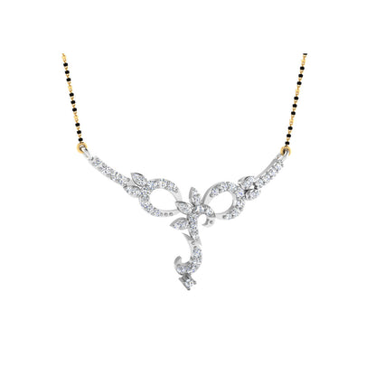 0.47  Carat Round Cut Lab-Grown Diamond Certified Mangalsutra In