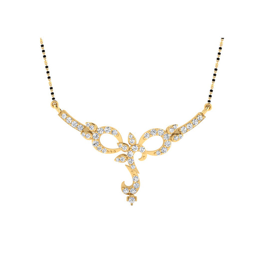 0.47  Carat Round Cut Lab-Grown Diamond Certified Mangalsutra In