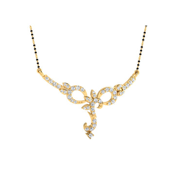 0.47  Carat Round Cut Lab-Grown Diamond Certified Mangalsutra In