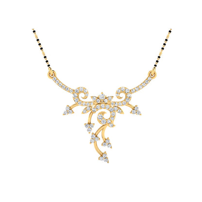0.44 Carat Round Cut Lab-Grown Diamond Certified Mangalsutra In