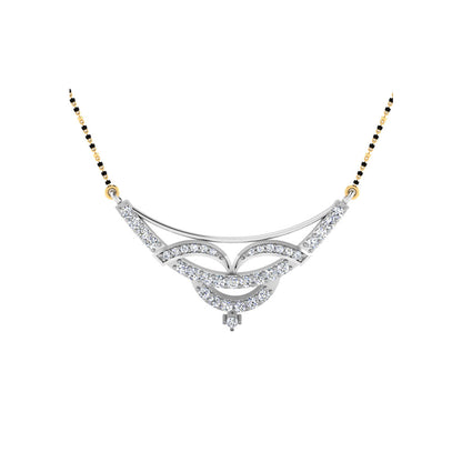 0.42 Carat Round Cut Lab-Grown Diamond Certified Mangalsutra In