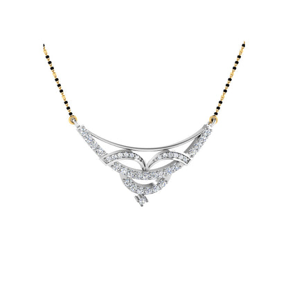 0.42 Carat Round Cut Lab-Grown Diamond Certified Mangalsutra In