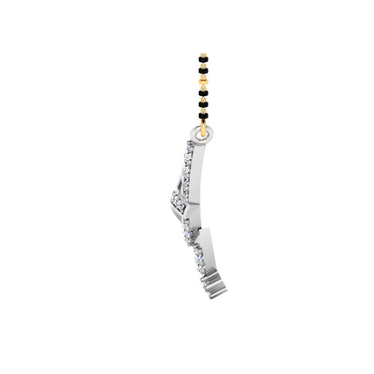 0.42 Carat Round Cut Lab-Grown Diamond Certified Mangalsutra In