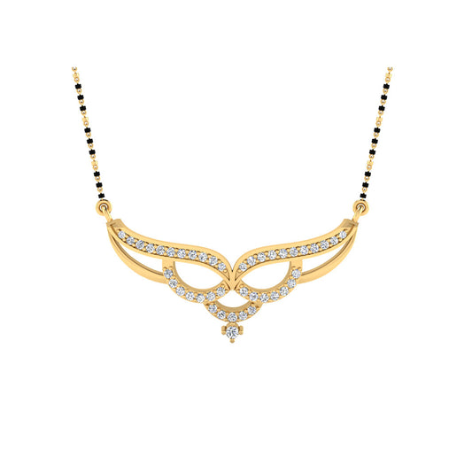 0.21 Carat Round Cut Lab-Grown Diamond Certified Mangalsutra In