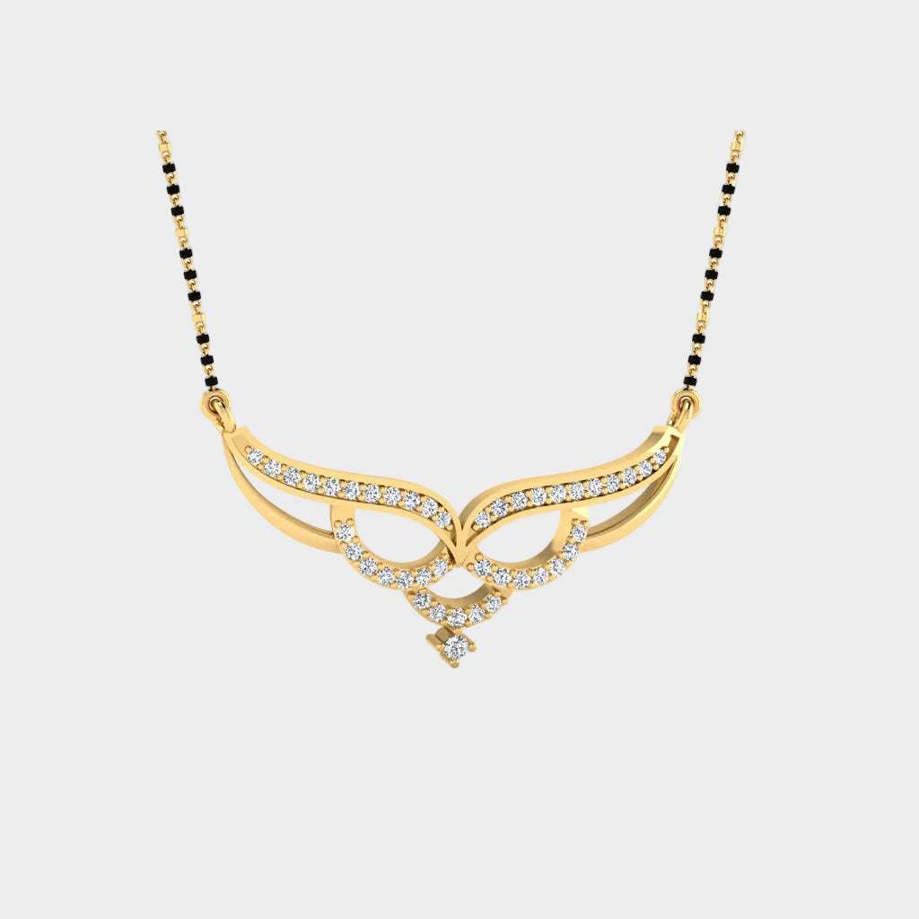 Graceful Yellow Gold Mangalsutra featuring Certified Lab-Grown Diamond