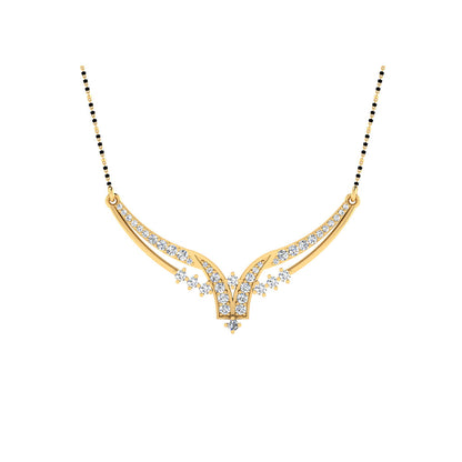 0.62  Carat Round Cut Lab-Grown Diamond Certified Mangalsutra In