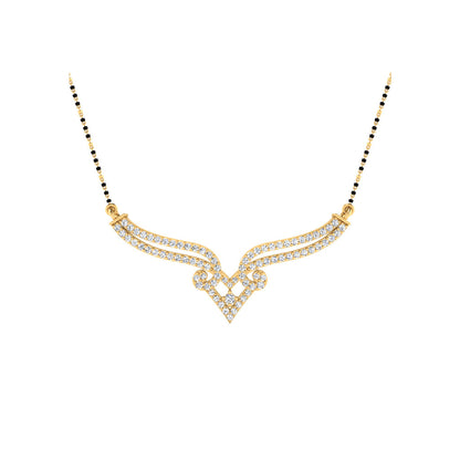 0.40  Carat Round Cut Lab-Grown Diamond Certified Mangalsutra In