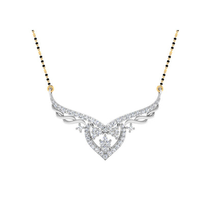 0.40 Carat Round Cut Lab-Grown Diamond Certified Mangalsutra In