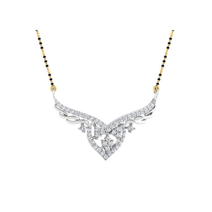 0.40 Carat Round Cut Lab-Grown Diamond Certified Mangalsutra In