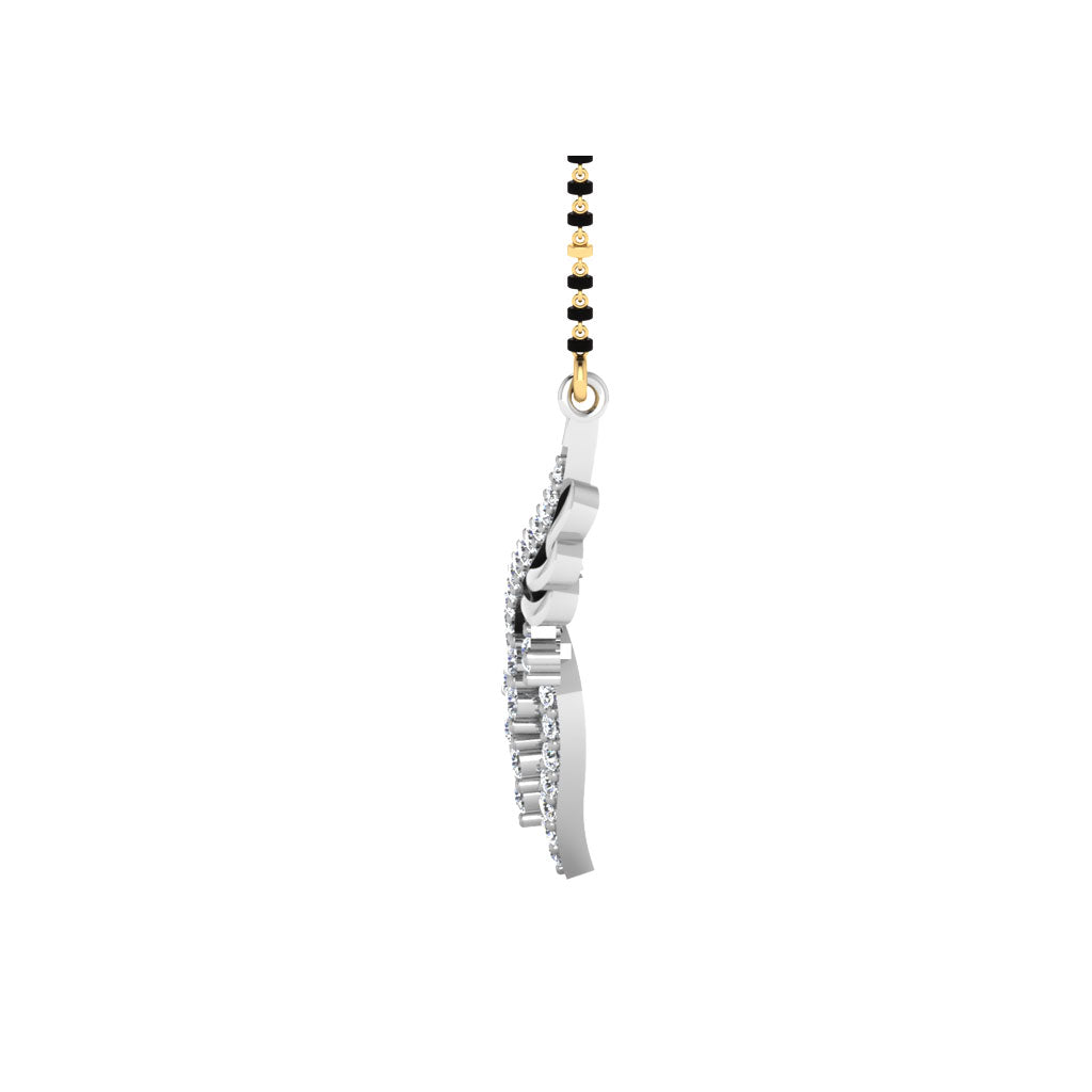 0.40 Carat Round Cut Lab-Grown Diamond Certified Mangalsutra In