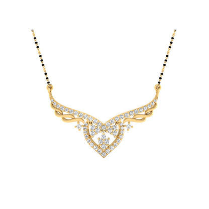 0.40 Carat Round Cut Lab-Grown Diamond Certified Mangalsutra In