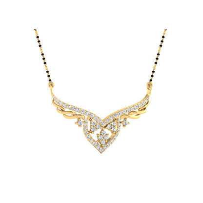 0.40 Carat Round Cut Lab-Grown Diamond Certified Mangalsutra In