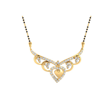 0.34 Carat Round Cut Lab-Grown Diamond Certified Mangalsutra In