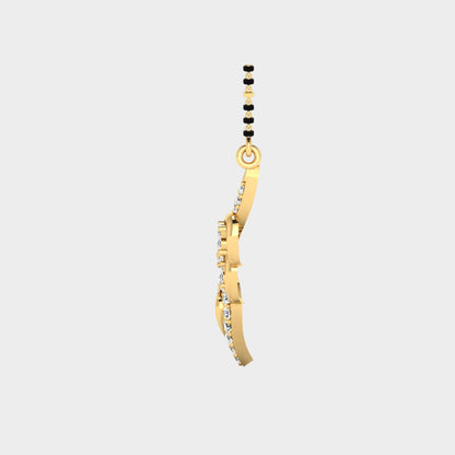 Traditional 18K Hallmark Yellow Gold Mangalsutra with Subtle Sparkle