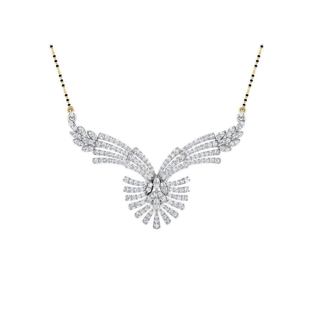 1.09 Carat Round Cut Lab-Grown Diamond Certified Mangalsutra In