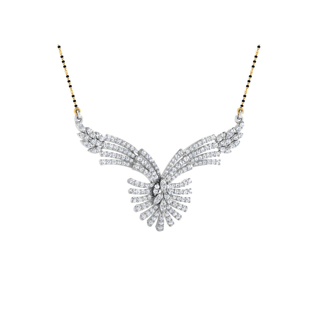 1.09 Carat Round Cut Lab-Grown Diamond Certified Mangalsutra In