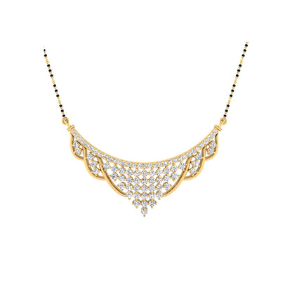 0.92 Carat Round Cut Lab-Grown Diamond Certified Mangalsutra In