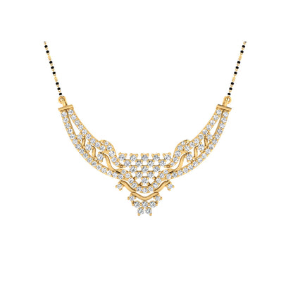 0.97 Carat Round Cut Lab-Grown Diamond Certified Mangalsutra In