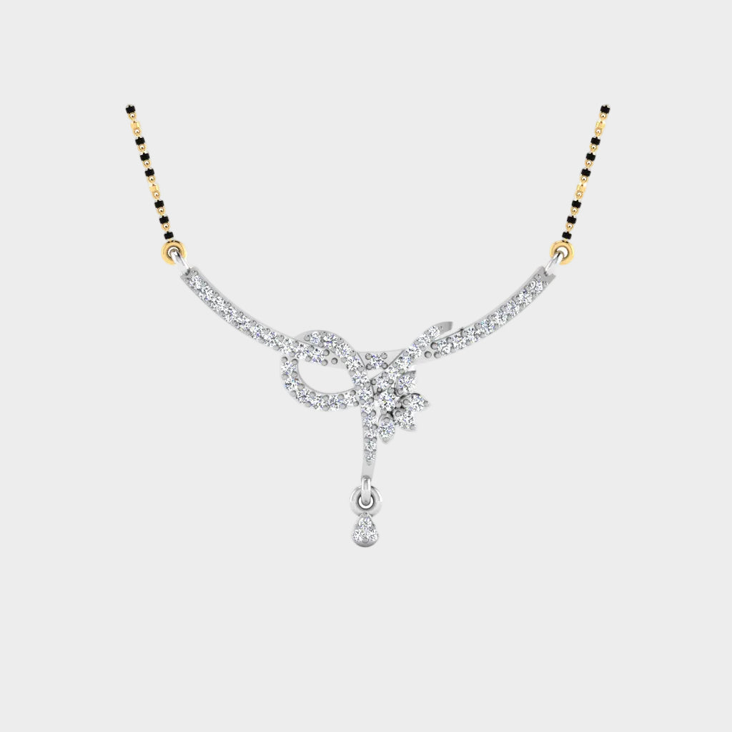 0.29ct White Gold Lab-Grown Diamond Mangalsutra for Subtle Luxury