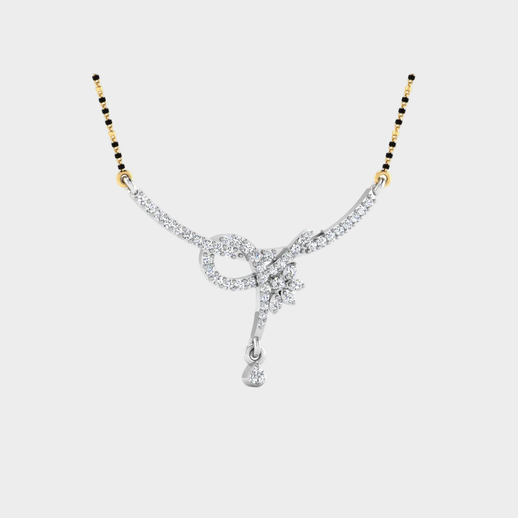 Contemporary White Gold Mangalsutra for Sustainable Jewelry Lovers