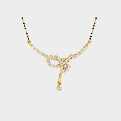 Everyday Elegance Yellow Gold Mangalsutra with Certified Lab Diamond